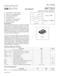 IRF7201TR Datasheet Cover