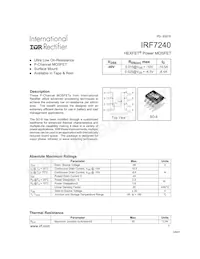 IRF7240TR Datenblatt Cover