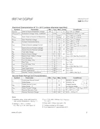 IRF7413GTRPBF數據表 頁面 2