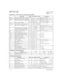IRF7413Z Datasheet Page 2