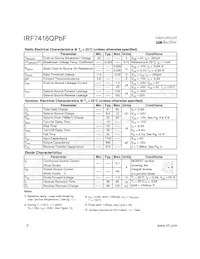 IRF7416QTRPBF數據表 頁面 2
