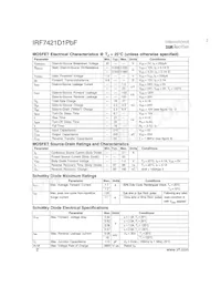 IRF7421D1PBF Datasheet Page 2