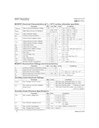 IRF7422D2TR Datasheet Page 2