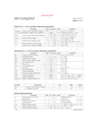 IRF7478QTRPBF數據表 頁面 2