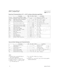 IRF7484TRPBF數據表 頁面 2