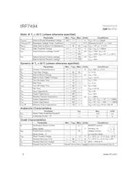 IRF7494TR數據表 頁面 2