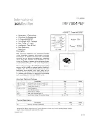 IRF7604TRPBF數據表 封面