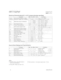 IRF7702TRPBF數據表 頁面 2
