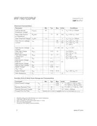 IRF7807D2PBF數據表 頁面 2