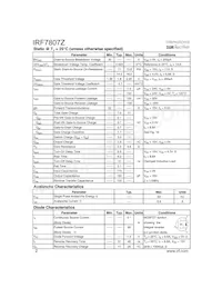 IRF7807ZPBF Datasheet Page 2
