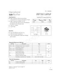 IRF7811APBF Datasheet Cover