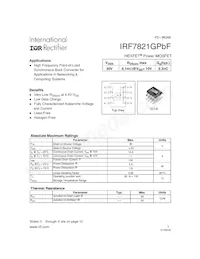 IRF7821GTRPBF Datasheet Copertura