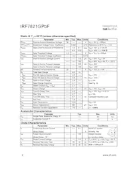 IRF7821GTRPBF數據表 頁面 2