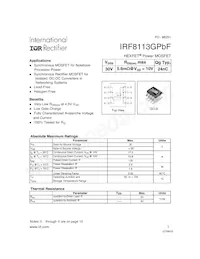 IRF8113GPBF Datasheet Cover