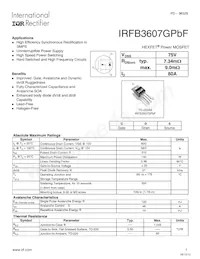 IRFB3607GPBF Datasheet Cover