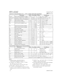 IRFL024Z Datasheet Page 2