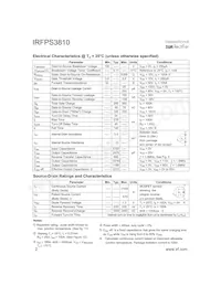 IRFPS3810數據表 頁面 2