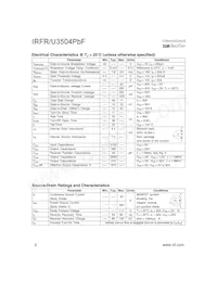 IRFR3504TRPBF Datasheet Page 2