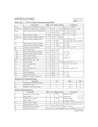 IRFR3704ZTRL數據表 頁面 2