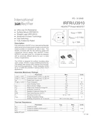 IRFR3910TRR Datasheet Cover