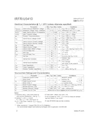 IRFR5410TRR Datasheet Page 2