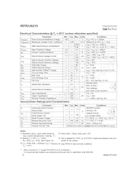 IRFR6215TRR Datasheet Page 2