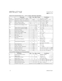 IRFU3710Z-701P數據表 頁面 2