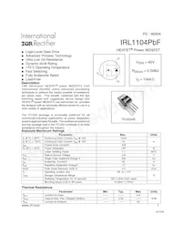 IRL1104PBF Datasheet Cover