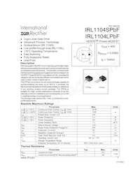 IRL1104STRLPBF Datasheet Cover