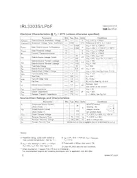 IRL3303STRLPBF數據表 頁面 2