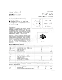 IRL3402STRLPBF Datenblatt Cover