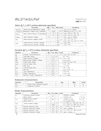 IRL3714STRLPBF數據表 頁面 2