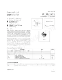 IRLML2402TR Datasheet Copertura