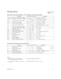 IRLML2402TR Datasheet Page 2