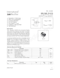 IRLML5103TR Datasheet Cover