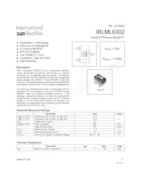 IRLML6302TR Datenblatt Cover