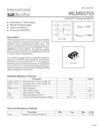 IRLMS5703TR Datasheet Cover