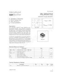IRLMS6702TR Datasheet Cover