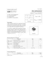 IRLMS6802TR Datasheet Copertura