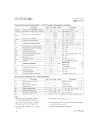 IRLR024NTRR Datasheet Page 2