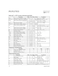 IRLR7833TRR Datasheet Page 2