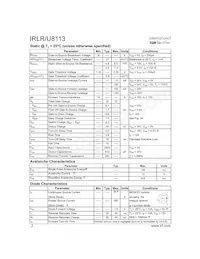 IRLR8113TR Datasheet Page 2