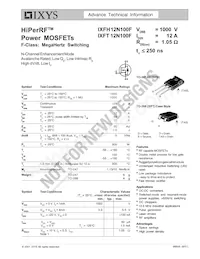 IXFH12N100F數據表 封面