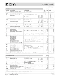 IXFN50N120SIC數據表 頁面 2