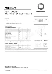MCH3475-TL-W Datasheet Cover
