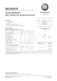 MCH3476-TL-W Datasheet Cover