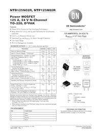 NTB125N02RG Datenblatt Cover