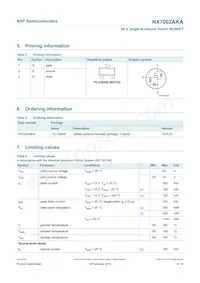 NX7002AKAR Datasheet Page 2