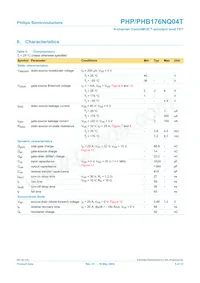 PHB176NQ04T Datasheet Page 5