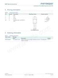 PHP75NQ08T Datasheet Page 2